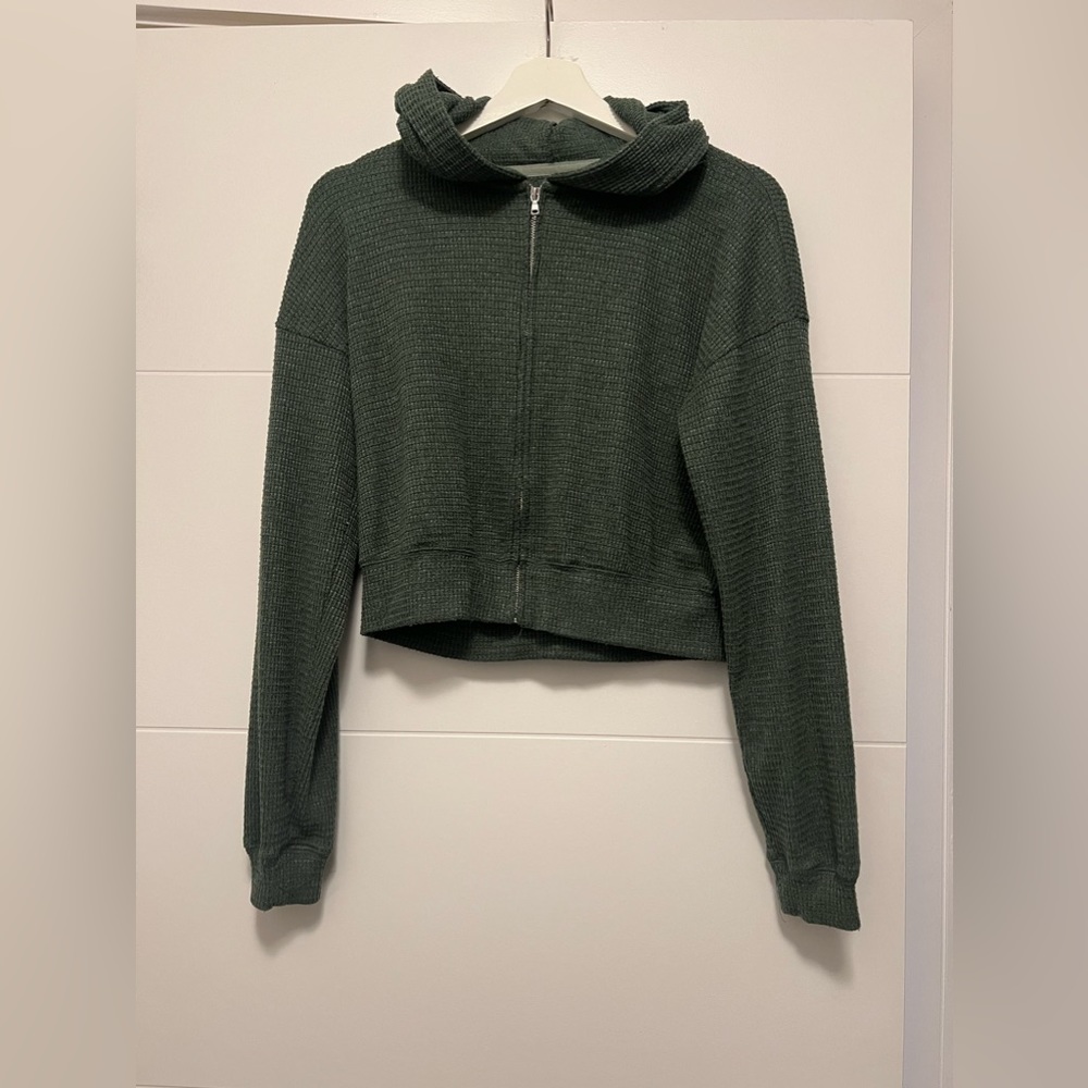 Hollister Gilly Hicks green zip up hoodie